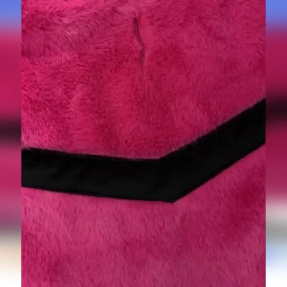Berkshire - NEW Size Large Vibrant Pink & Black Faux Fur Pet Coat